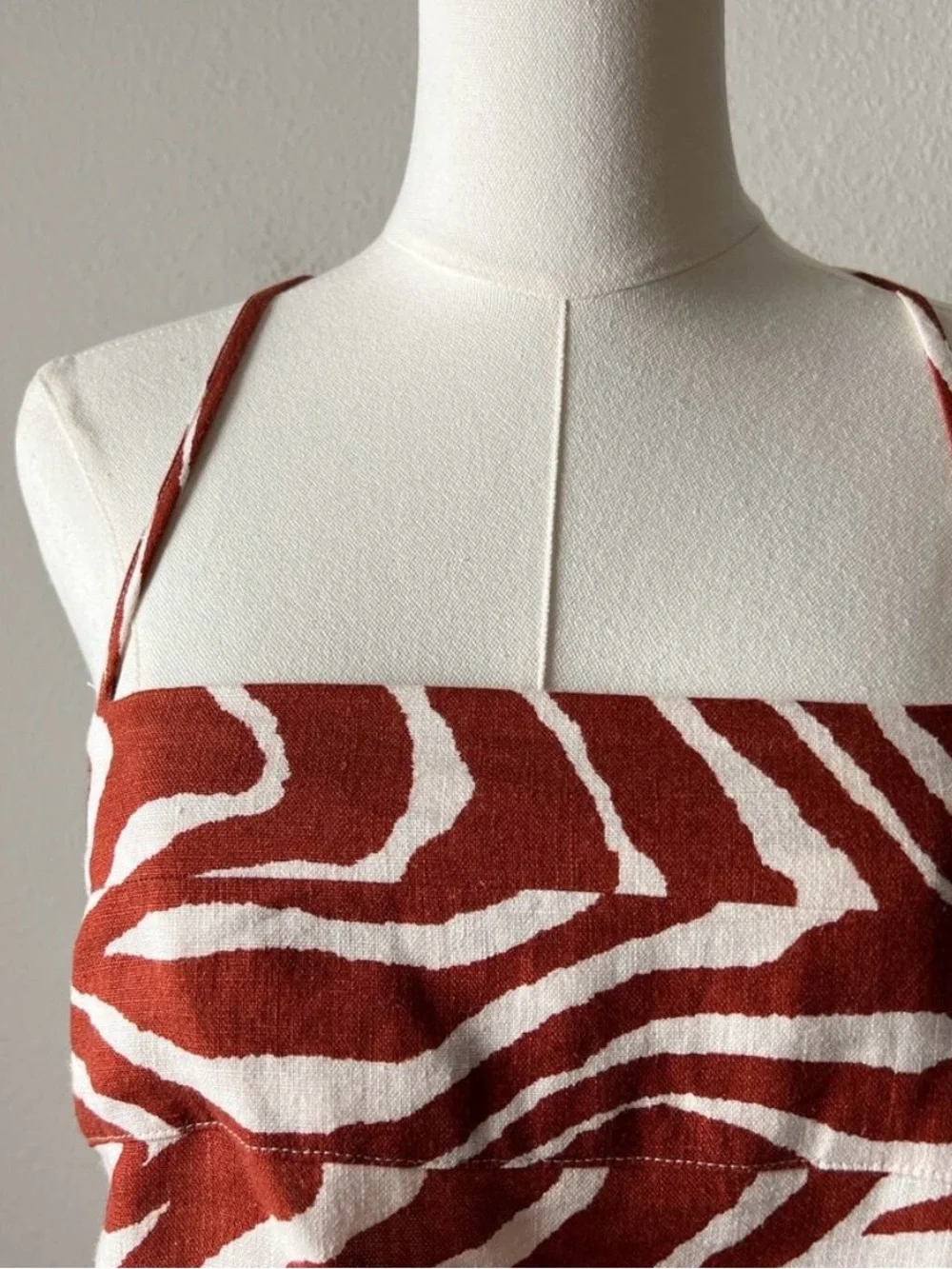 banana republic linen mini dress brown zebra print